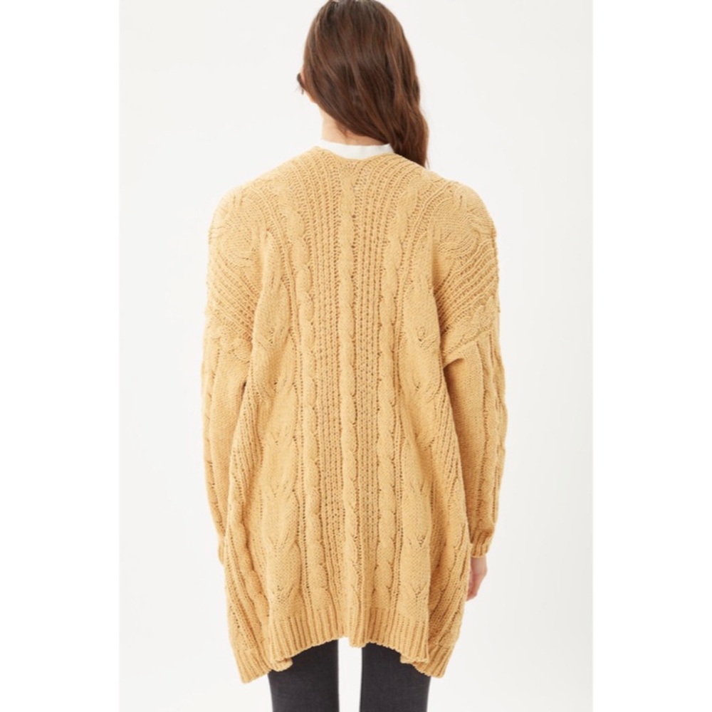 SOLD OUT Honey Chunky Oversized Cable Cardigan Sweater - Picture 2 of 3